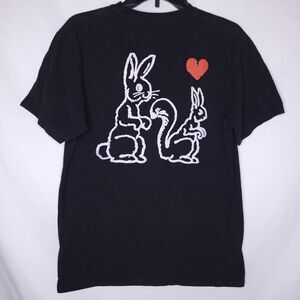 Vans T Shirt Mens Medium Black Summer Of Love Squirrels